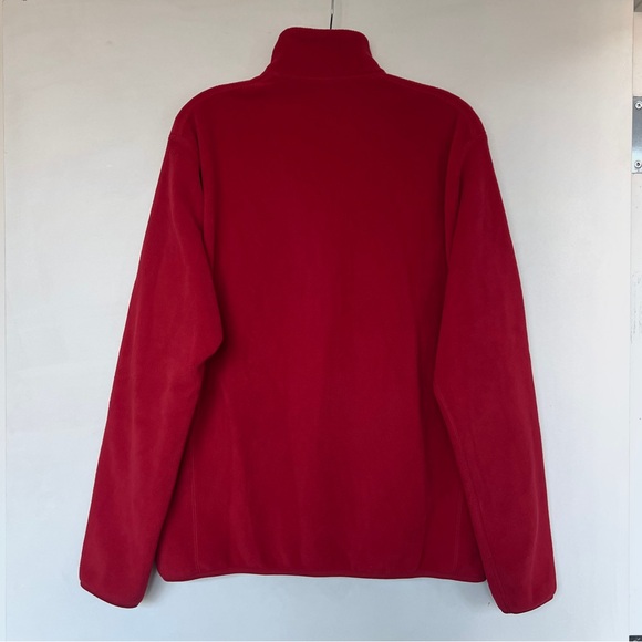 Uniqlo red fleece mock neck zip up sweater jacket - Picture 6 of 9